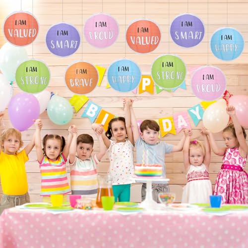 6-Pack 8-Inch Pastel Hanging Paper Lanterns for Celebrations
