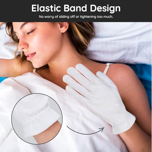 Segbeauty Large 24-Count Moisturizing Cotton Gloves for Dry Hands