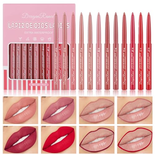 Sulily 12 Color Matte Lip Liner Set for Precise Lip Shaping & Long-Lasting Color