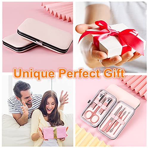 QURIPE 7-Piece Stainless Steel Manicure Set - Portable Travel Kit