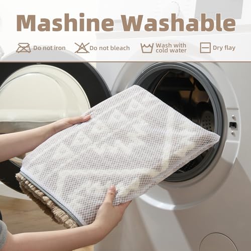 PADOOR Waffle Bath Mat - Super Absorbent, Non-Slip, 17"x28"