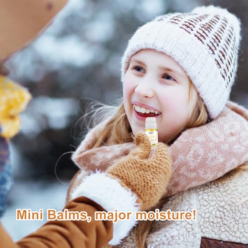 Dmsky Mini Lip Balm Set - 20 Pack with Vitamin E & Coconut Oil