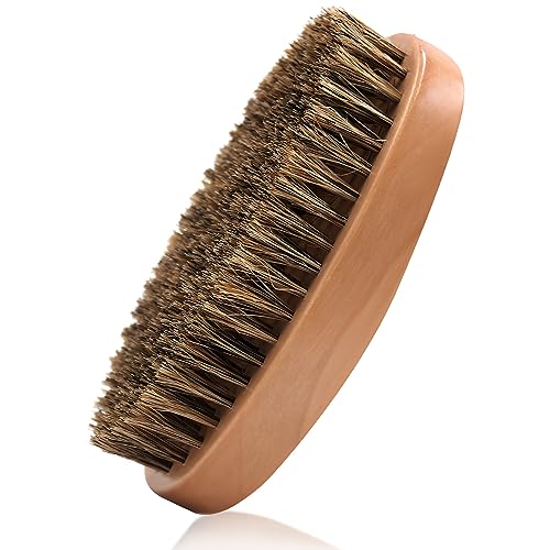 Kootinn Boar Bristle Beard Brush for Men - Travel-Friendly Wooden Brush