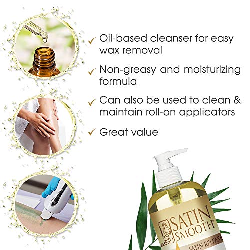 Satin Smooth Post-Wax Residue Removal Oil 16 oz - Gentle Skin & Equipment Cleaner