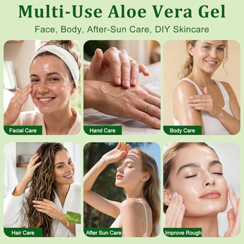 Jutqut 60-Pack Travel Size Aloe Vera Gel - Pure Moisturizing After-Sun Care
