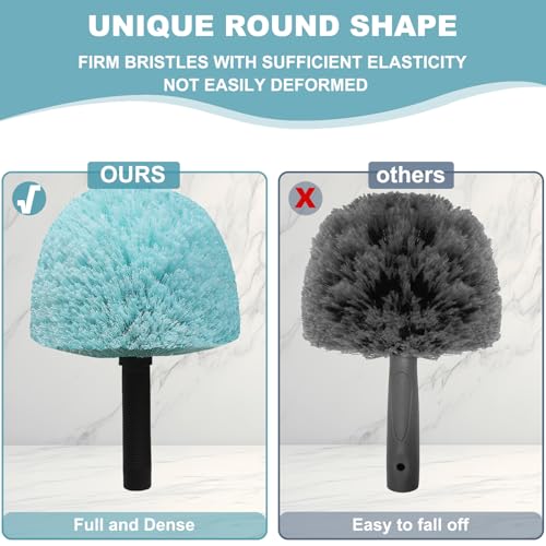 Cyan Cobweb Duster Head Brush - Twist-On Spider Web Remover Tool