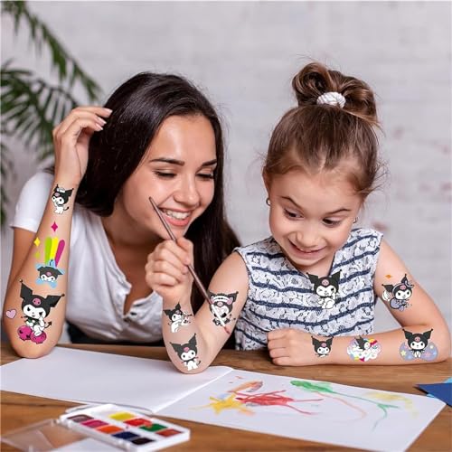 Kingmagnate 40pcs Kids Temporary Tattoos - Kawaii Birthday Party Favors