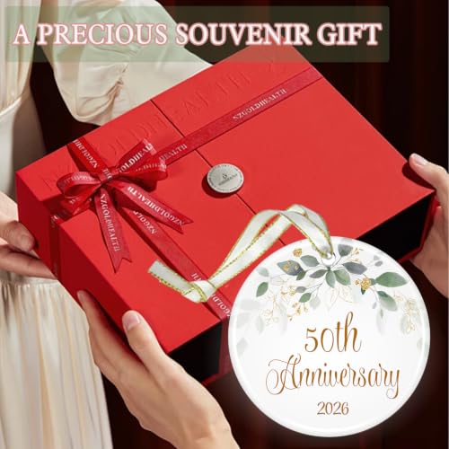 50th Wedding Anniversary Ornament - Golden Decorative Gift