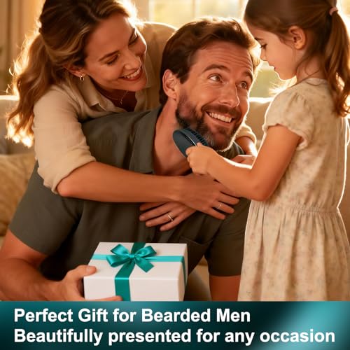 Natural Boar Bristle Beard Brush for Men | Wooden Handle, Travel Size