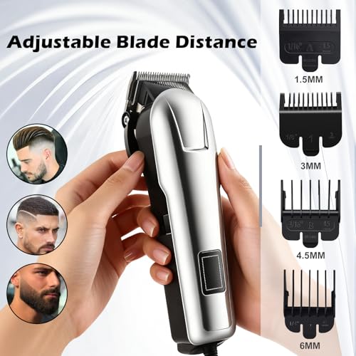 4-Pack Cordless Hair Clippers for Men - Professional Rechargeable Trimmer Set