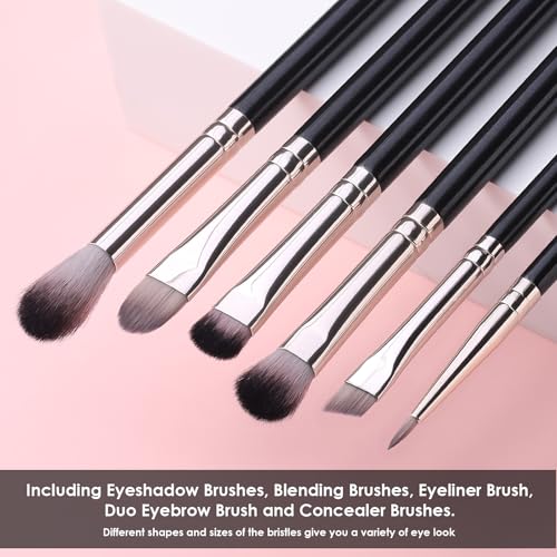 KINGMAS 6-Piece Eye Makeup Brush Set - Vegan & Cruelty-Free