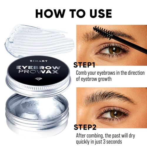 Clear Waterproof Brow Styling Gel with Pro Wax for Fluffy Brows