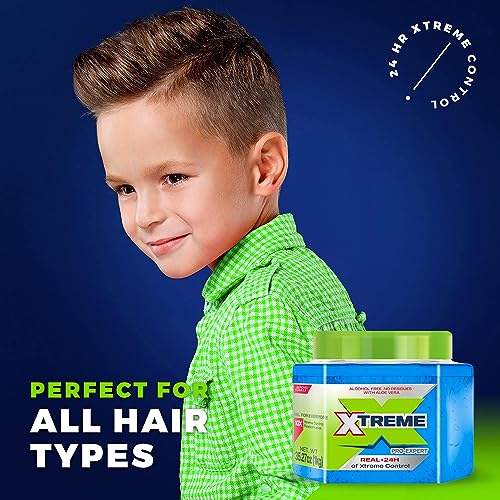 Xtreme Pro-Expert Blue Hair Gel - 35.27 Oz, 2-Pack, Alcohol-Free