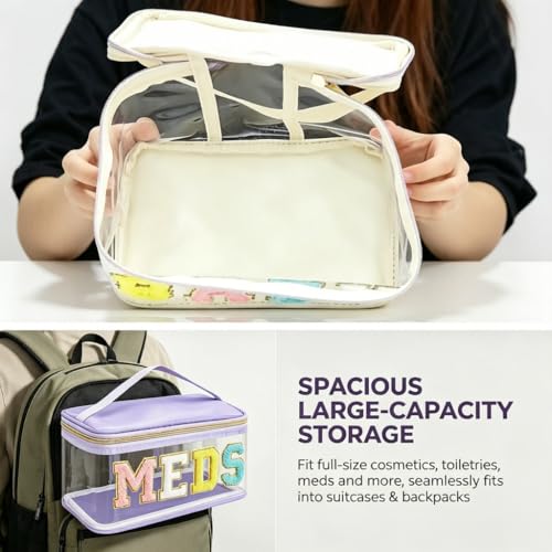 DegoCython Clear Travel Toiletry Bag, Waterproof PVC Makeup Organizer