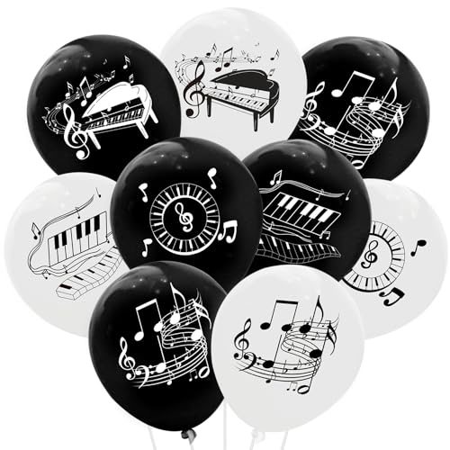 60PCS Piano Note Latex Balloons - Music Themed Party Decorations