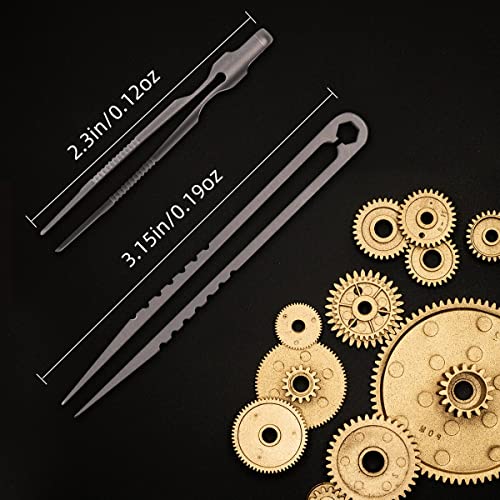 NHDT 2-Piece Mini Titanium EDC Tweezers – Ultralight Precision Tool