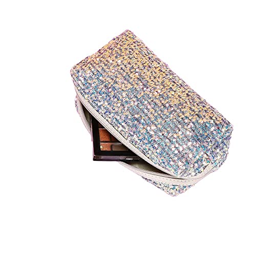 Sequin Makeup Bag - Portable Cosmetic Organizer for Travel