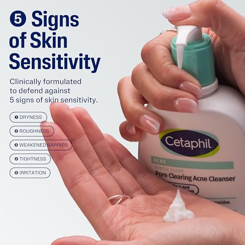 Cetaphil Gentle Clear Acne Cleanser with 2% Salicylic Acid, 8 fl oz - For Sensitive Skin