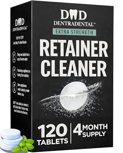 Retainer Cleaner Tablets - 120 Count for Odor & Plaque Removal