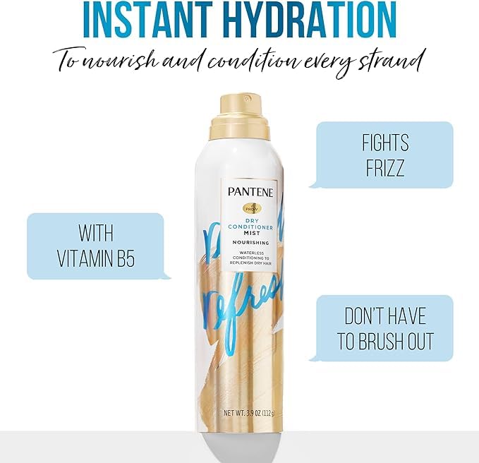 Pantene Dry Conditioner Mist Spray 3.9oz - Hydration & Frizz Control