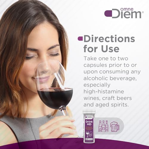 OmneDiem Drink HD Histamine Neutralizing Enzyme Supplement - 20 Capsules