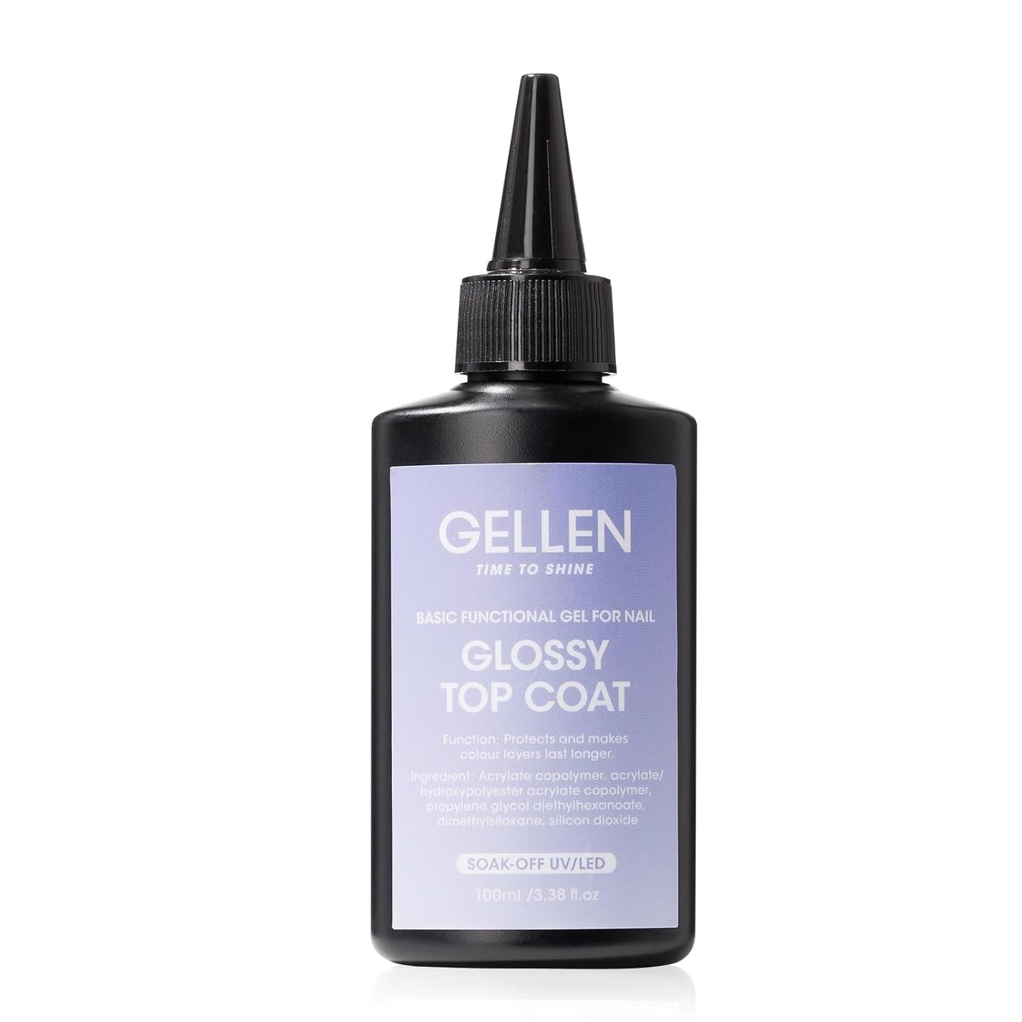 GELLEN 4 in 1 Gel Nail Glue Refill - 100ml Strong Adhesive for Acrylic Nail Tips | HEMA TPO TMPTA 3-Free, UV Light Cured