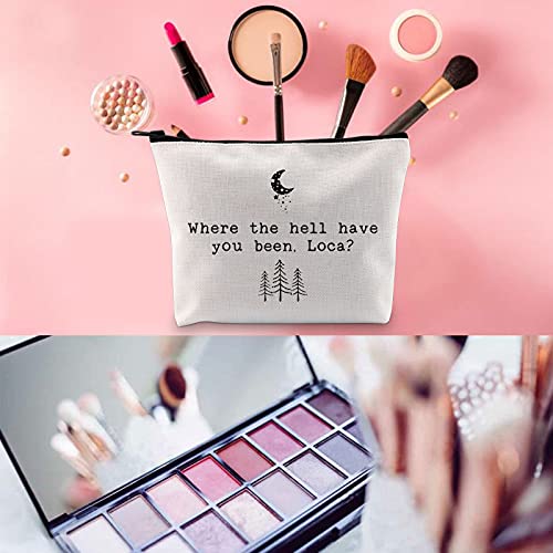 Where The Hell Have You Been Loca Canvas Makeup Bag, Zipper Pouch