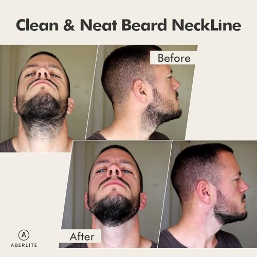 Aberlite FlexShaper 2.0 Beard Shaper for Men - White Neckline Guide