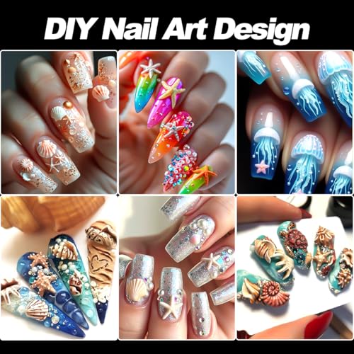 3D Silicone Nail Molds - Ocean Themed Starfish & Shell Designs (3Pcs)
