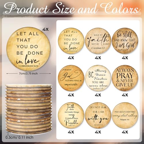 36 Pcs Mini Bible Verse Compact Mirrors - Christian Inspirational Gifts