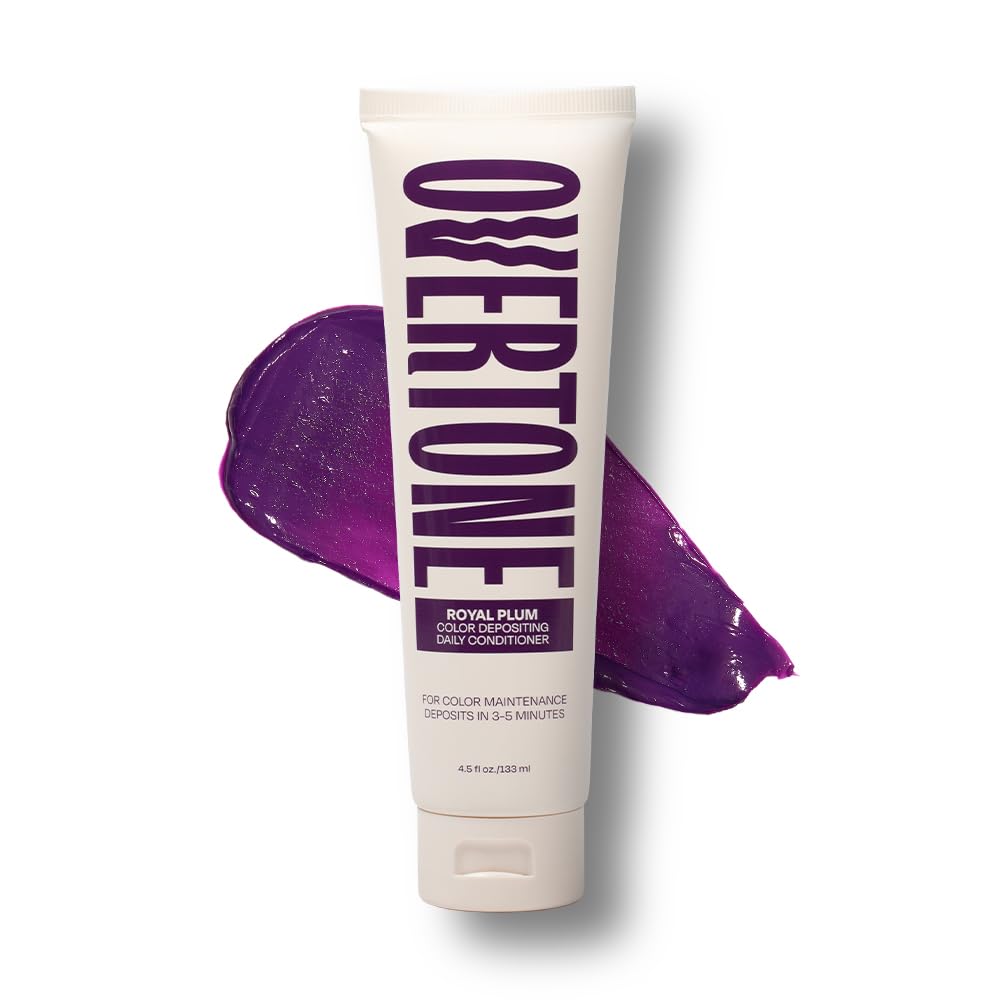 Overtone Daily Color Depositing Conditioner - Pastel Silver | 4.5oz Vegan Formula with Shea Butter & Coconut Oil for Color Refreshment