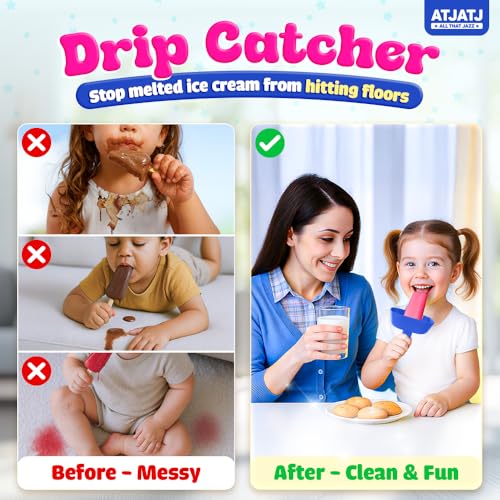 Drip-Free Silicone Popsicle Holders for Kids - 5 Pack