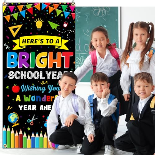 Welcome Back to School Banner - 71x43 Inch Door Cover Decoration
