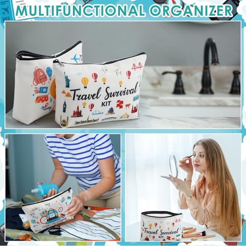 Kacctyen 4 Pack Travel Cosmetic Bags for Women - Travel Gift Set