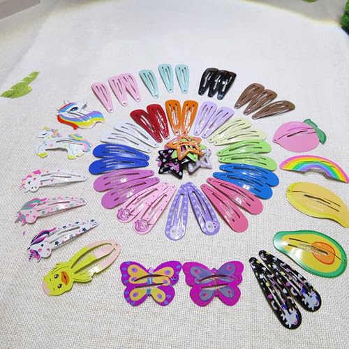Colorful Metal Hair Clips Set for Girls and Women - 101 Non-Slip Barrettes & Barrettes