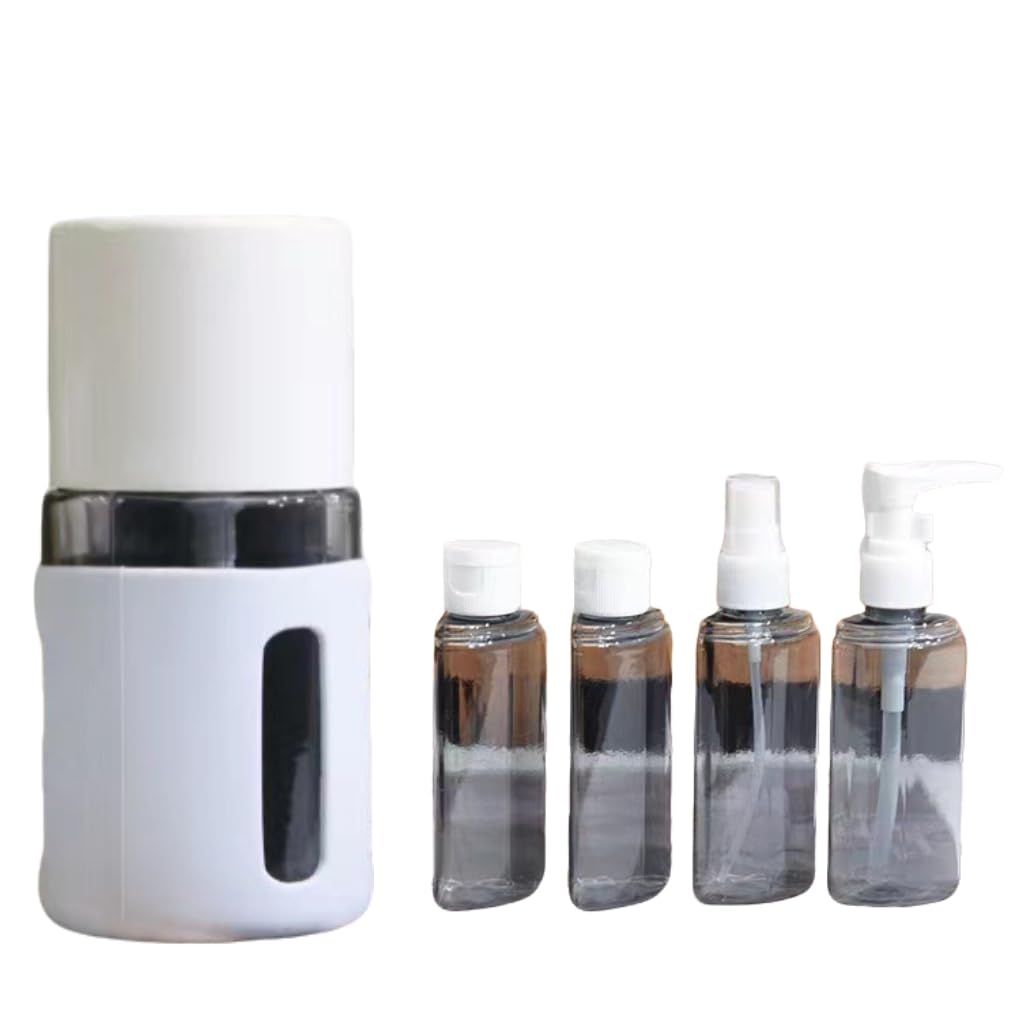 UIUSEA 4 in 1 Travel Dispenser, 4 Pack Travel Bottles for Toiletries, Leak Proof Travel Size Containers, Portable Containers for Shampoo Lotion Conditioner Cream (BLUE 60ML)