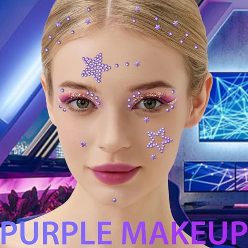 Teenitor Star Face Gems - Self-Adhesive Rhinestones for Makeup