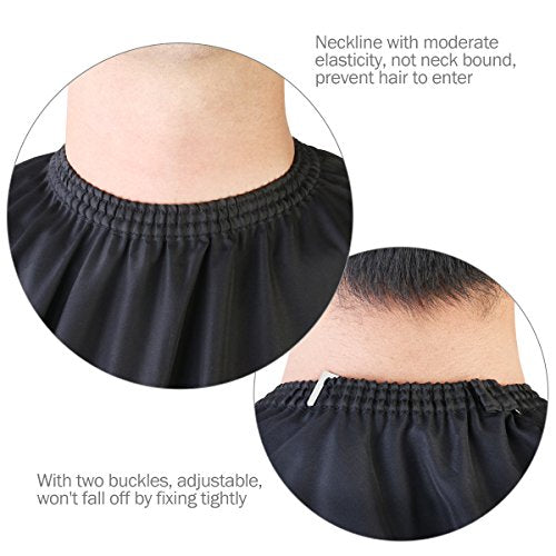 ULTNICE Hairdressing Cape with Viewing Window - Professional Salon & Home Use, Waterproof, 63x57 Inches, Black