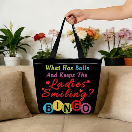 Funny Bingo Tote Bag - Reusable Grocery Shopping Handbag