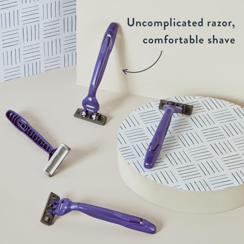 Harry's Men's Disposable Razors - 3-Blade with Lubricating Strip, 4 Count