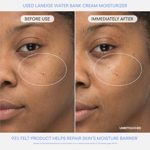 LANEIGE Water Bank Blue Hyaluronic Cream Mini 0.67 oz - Hydrating Face Moisturizer with Squalane & Ceramide