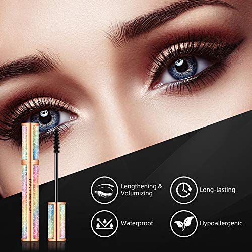 Earthsport 4D Silk Fiber Waterproof Mascara - Volumizing & Lengthening (2 Pack)