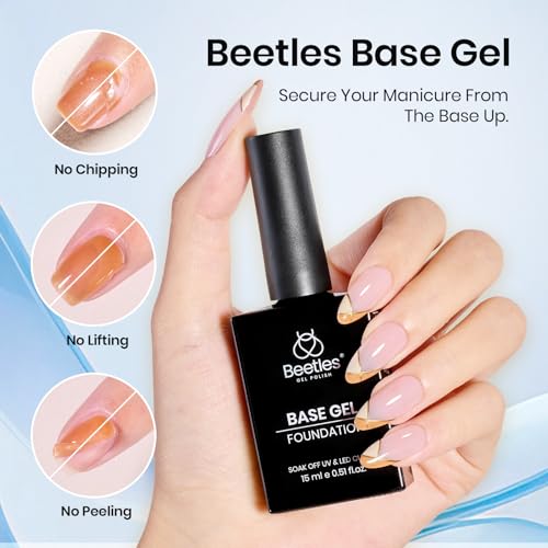 Beetles Gel Nail Kit - Clear 4 Pcs 15ml Base & Top Coat Set