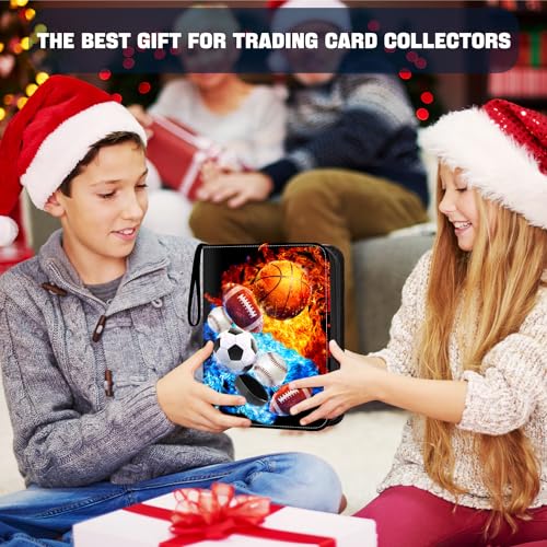 900-Card Sports Trading Card Binder with Clear Sleeves