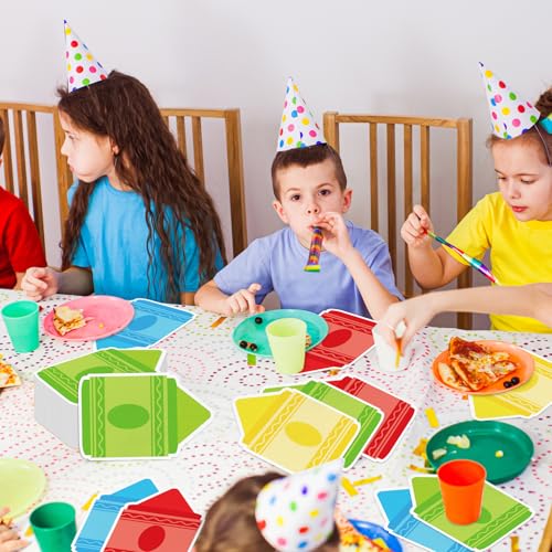100 Crayon Shaped Paper Napkins for Back to School Parties