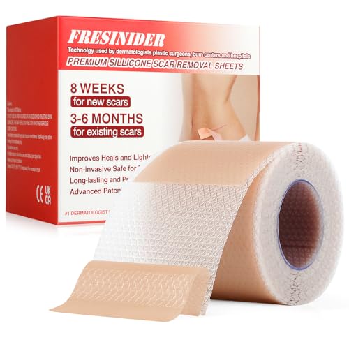 FRESINIDER Silicone Scar Sheets Roll - 1.6" X 120" (3 Meters) Tape
