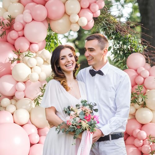 Pink Balloon Arch Kit - 124Pcs for Baby Showers & Weddings