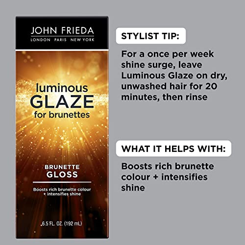 John Frieda Brunette Hair Gloss / 6.5 Oz Pack of 2 - Enhances Color & Shine