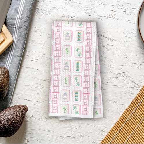 Preppy Mahjong Kitchen Towels - 16x24 Inch Decorative Tea Towels