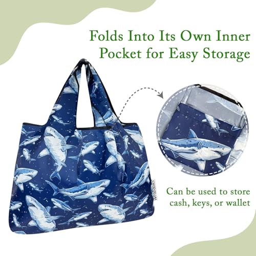 Large Reusable Nylon Tote Bag - Foldable Grocery Carrier